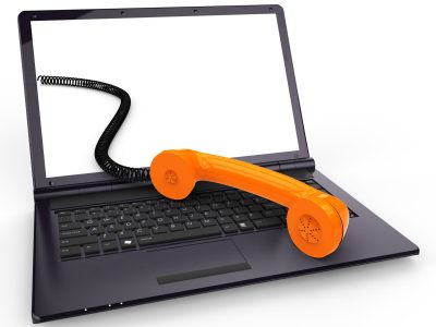 Call Us Online Representing World Wide Web And Website